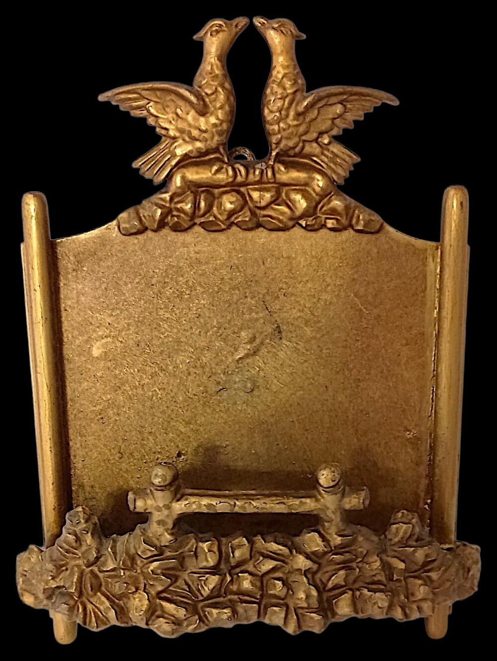 Vtg Gold Wall Pocket Planter Decor Griffin Bird Deco Hollywood Regency Rococo - Picture 12 of 16
